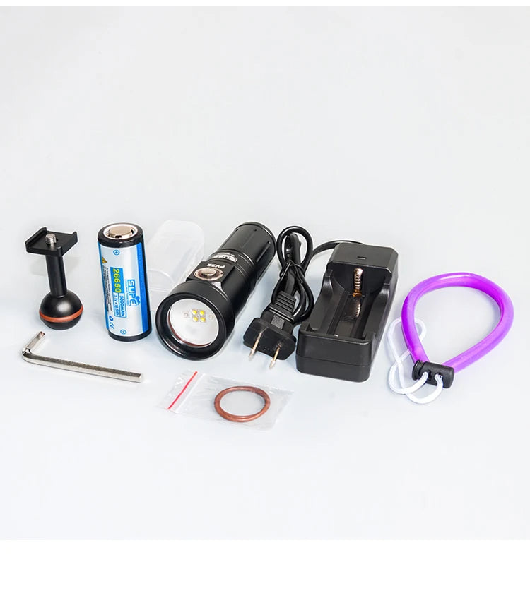 Supe Lamp Pv22 Red White 2000 Lumens Video Light 100 Meter Waterproof