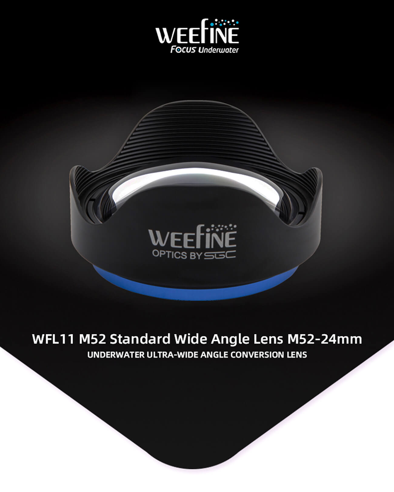 Weefine Wfl11 M52 24mm Fisheye Wide Angle Lens Scuba Diving Underwater Photography