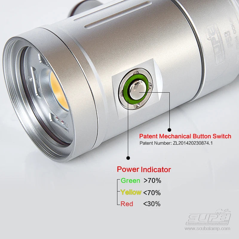 SUPE Scubalamp P53 5000 Lumens Strobe Light Video Light Underwater Photograpy