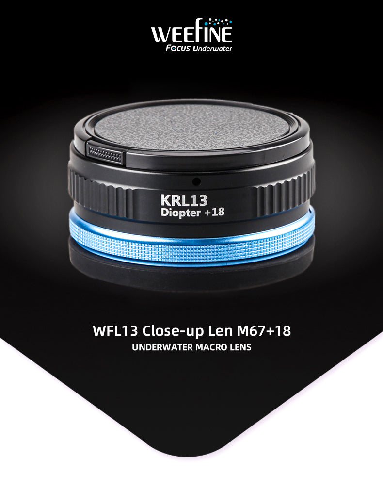 WEEFINE WFL13 Underwater Achromatic Close-up Lens Underwater Photography Scuba Diving Camera Housing Lens