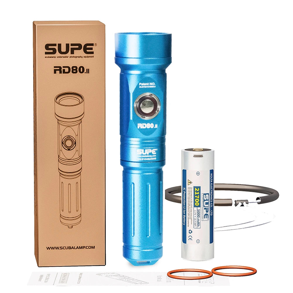 SUPE RD80 V2 Diving Light Flashlight 1500 Lumens