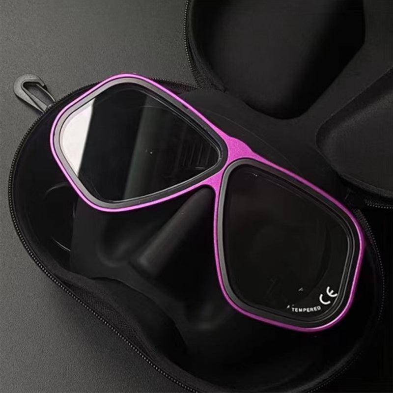 Free Diving Mask Aluminum Alloy Frame Configurable Eye Degrees Scuba Mask Glasses