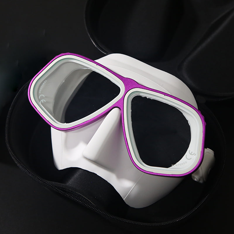 Free Diving Mask Aluminum Alloy Frame Configurable Eye Degrees Scuba Mask Glasses
