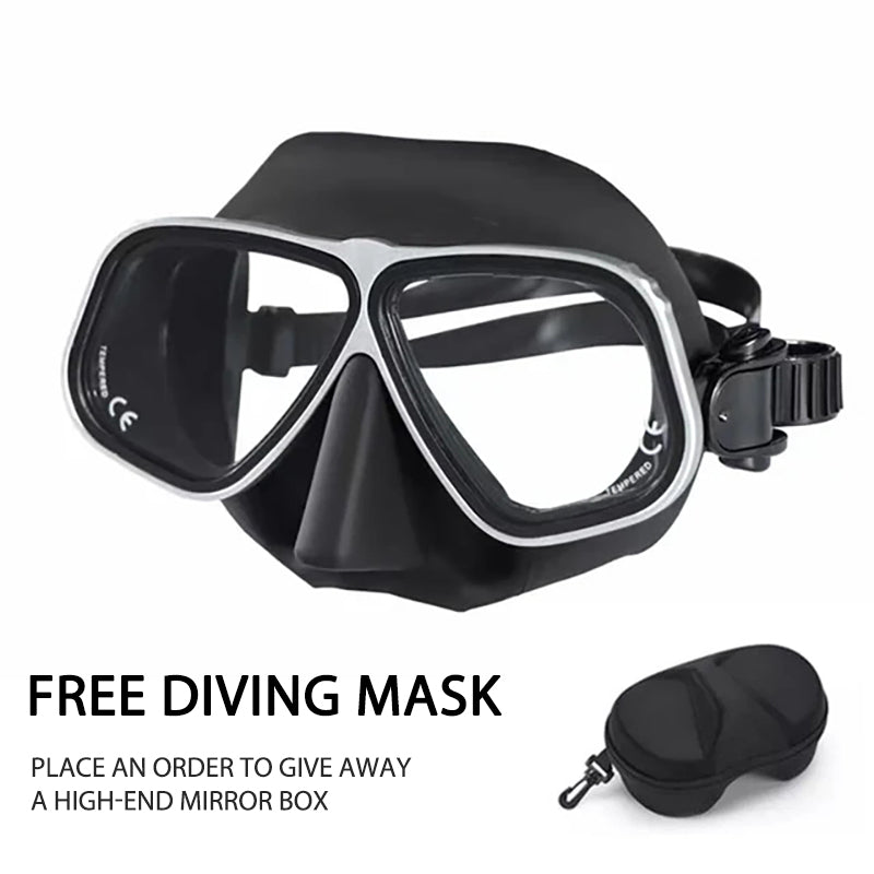 Free Diving Mask Aluminum Alloy Frame Configurable Eye Degrees Scuba Mask Glasses