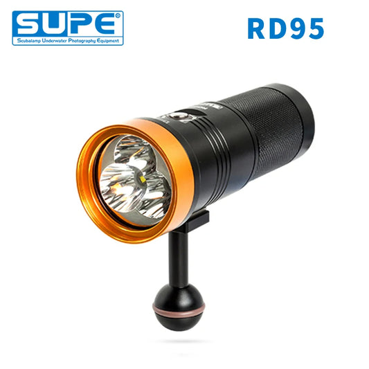 SUPE Scubalamp Rd95 Cave Scuba Diving Waterproof 4000 Lumens Glare Spotlight Flashlight