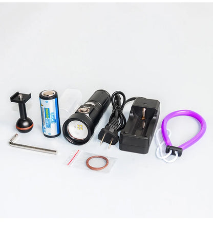 Supe Lamp Pv22 Red White 2000 Lumens Video Light 100 Meter Waterproof