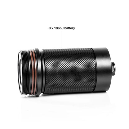 SUPE Scubalamp Rd95 Cave Scuba Diving Waterproof 4000 Lumens Glare Spotlight Flashlight