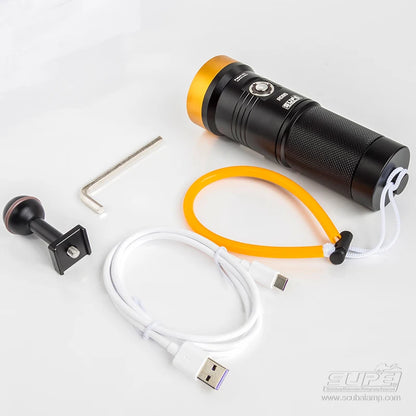 SUPE Scubalamp Rd95 Cave Scuba Diving Waterproof 4000 Lumens Glare Spotlight Flashlight