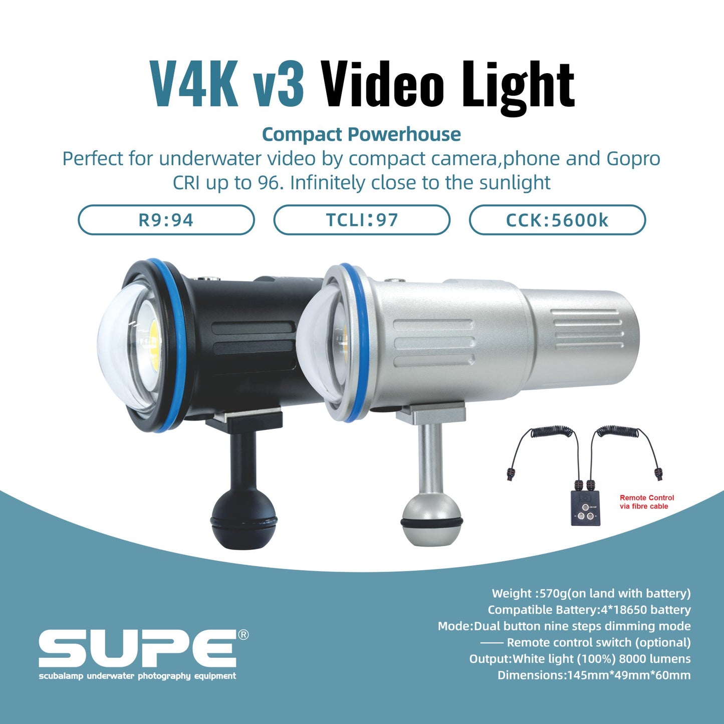 Supe Scubalamp Supe V4kv3 8000 Lumens