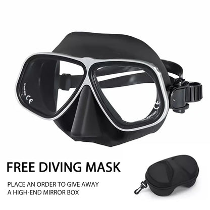 Free Diving Mask Aluminum Alloy Frame Configurable Eye Degrees Scuba Mask Glasses